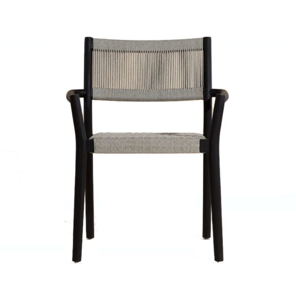 Kavala Fauteuil de salle à manger empilable - Charcoal